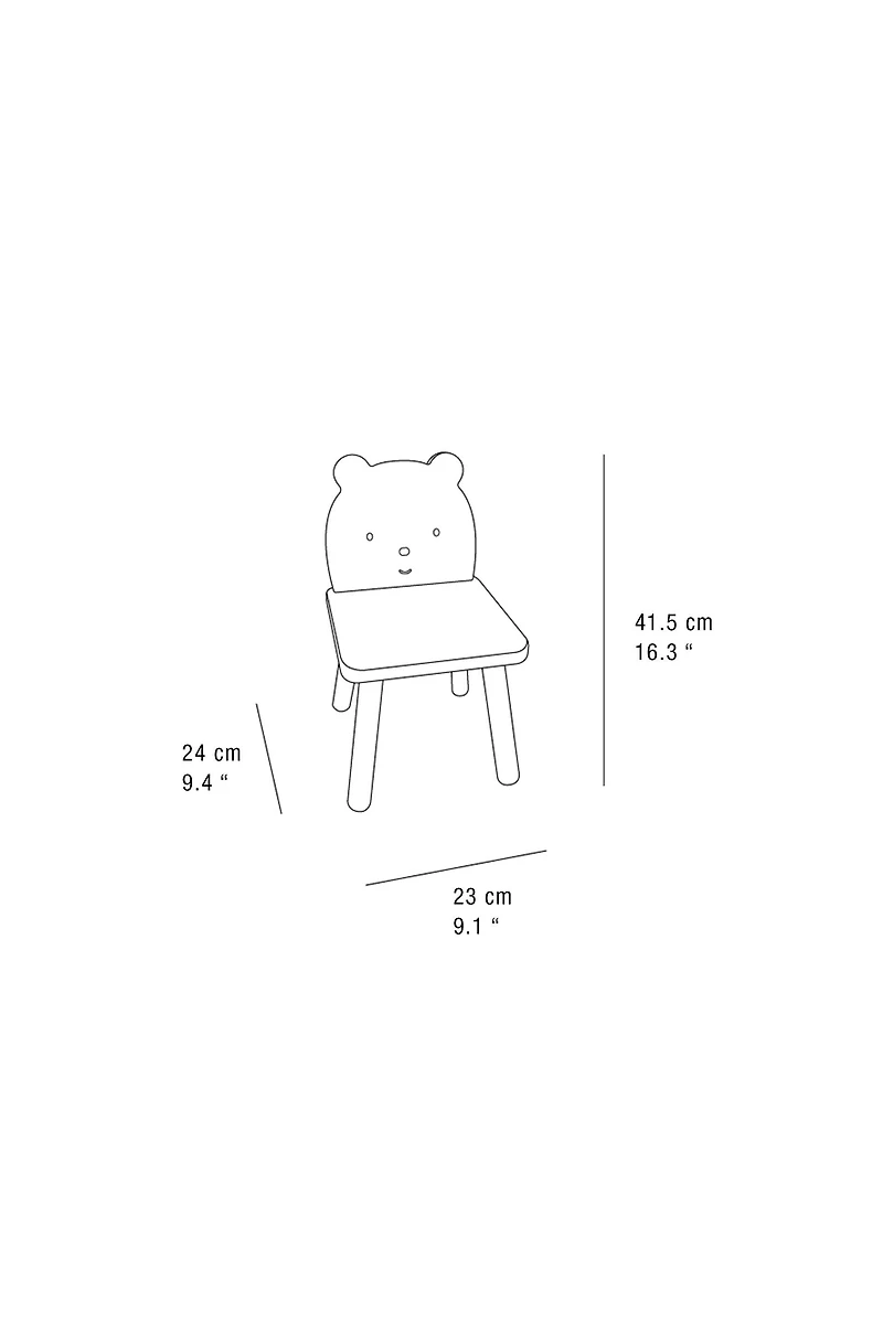 CHAISE BOIS OURSON