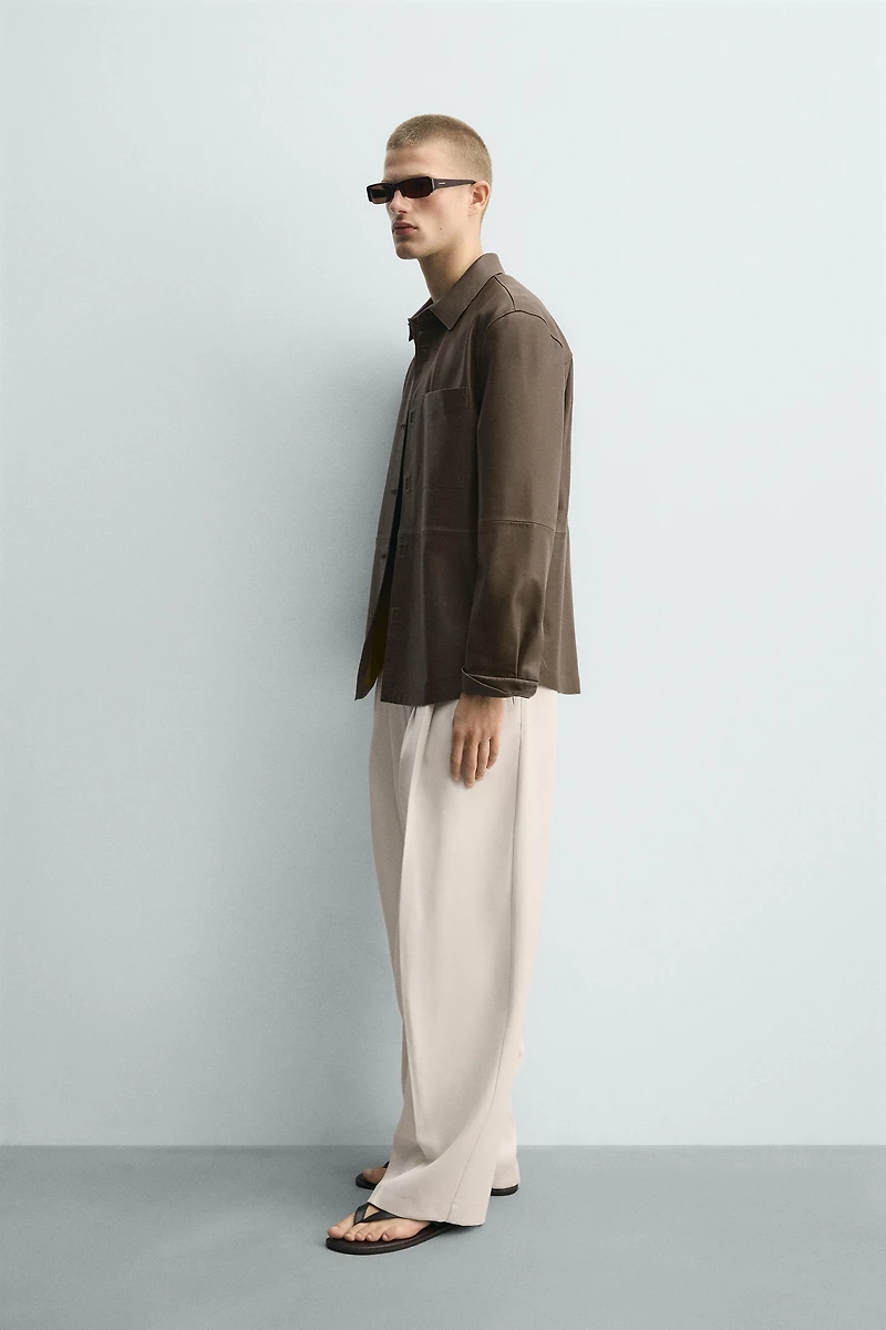 LEATHER POCKET SHIRT