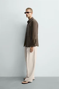 LEATHER POCKET SHIRT