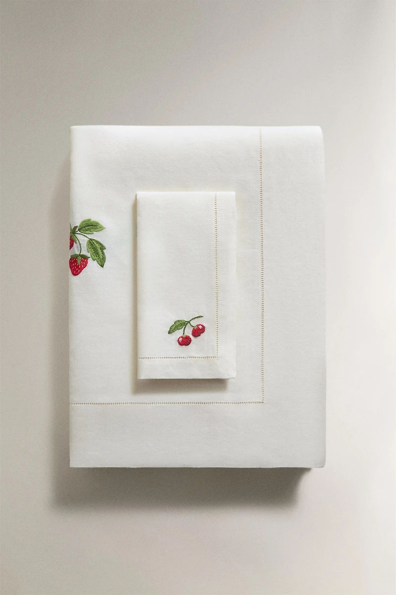 FRUIT EMBROIDERED TABLECLOTH