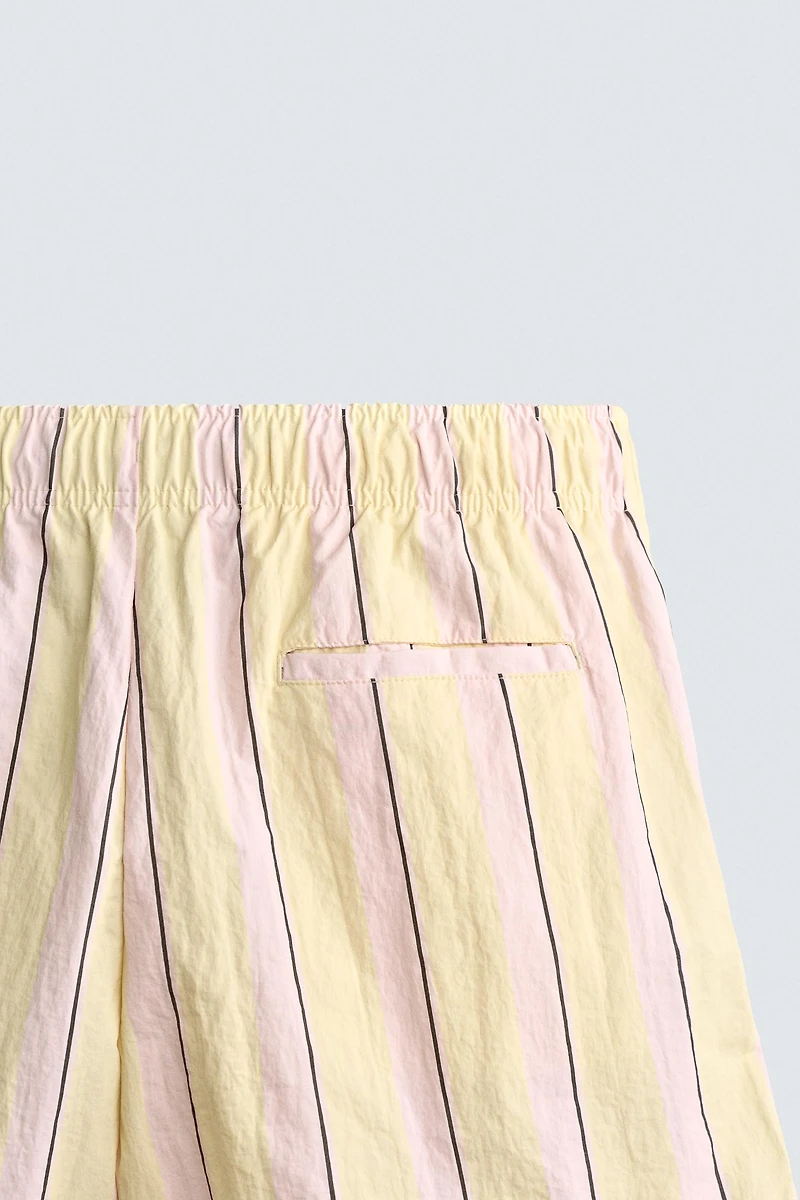 MAILLOT DE BAIN MI-LONG À RAYURES