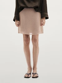 Mini skirt with rhinestone detail