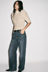 ROMANTIC RIB KNIT SWEATER