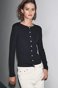 GILET 100 % LAINE CÔTELÉ