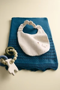 EMBROIDERED CHIFFON BABY BIB