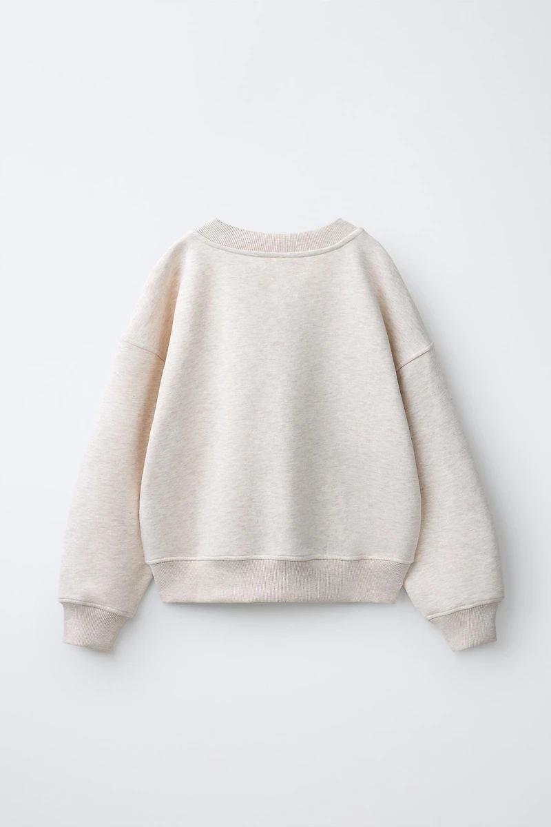 CHERRY V-NECK SWEATSHIRT