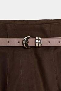 HIGH-WAISTED BELTED PANTS