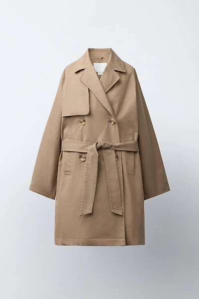 LONG BELTED TRENCH COAT