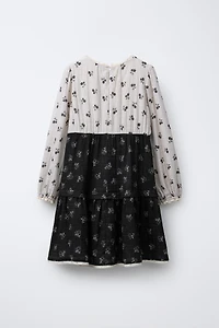 ROBE À CARREAUX ET FLEURS