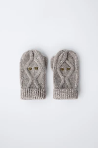 TASSEL KNIT MITTENS