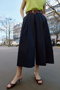 PANTALON JUPE-CULOTTE AVEC CEINTURE