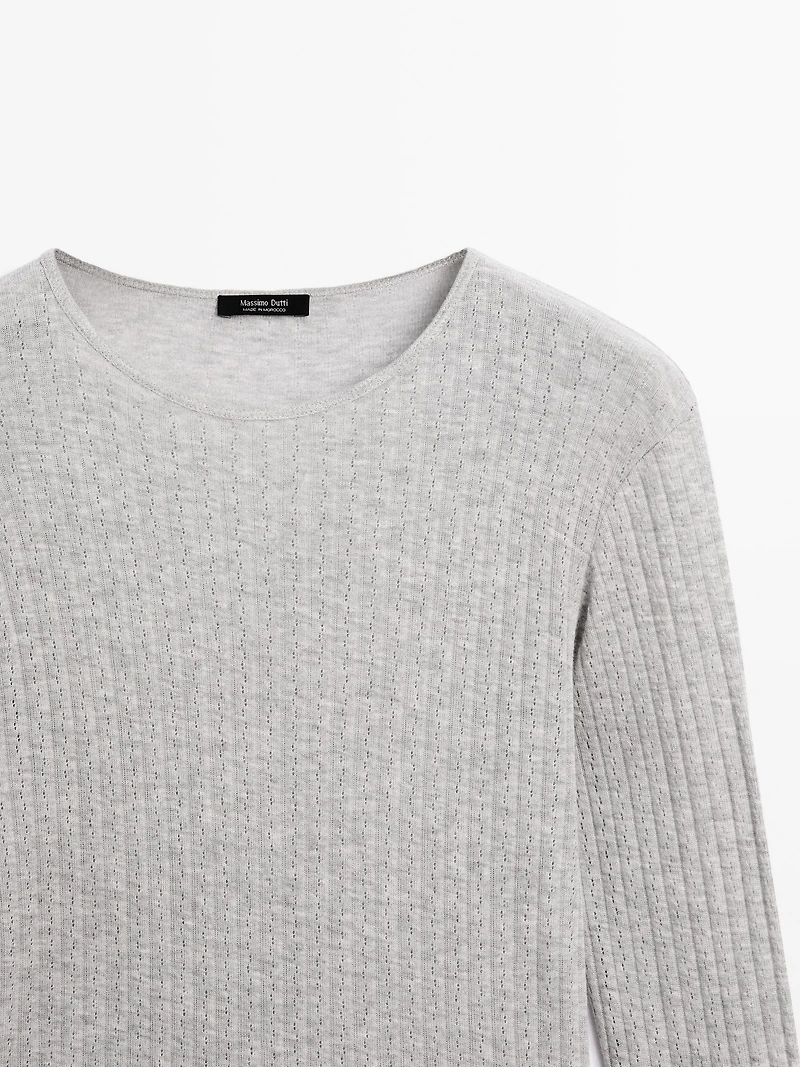 T-shirt coton ajouré
