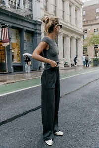 WASHED EFFECT COMBINATION PANTS
