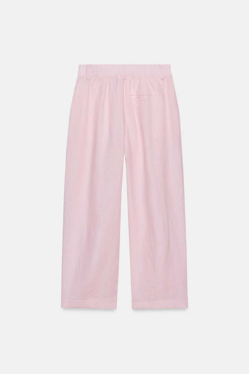 ZW COLLECTION 100% LINEN PLEATED PANTS