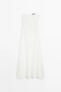 Flowing linen midi dress