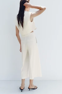 PANTALON JUPE-CULOTTE TAILLE HAUTE