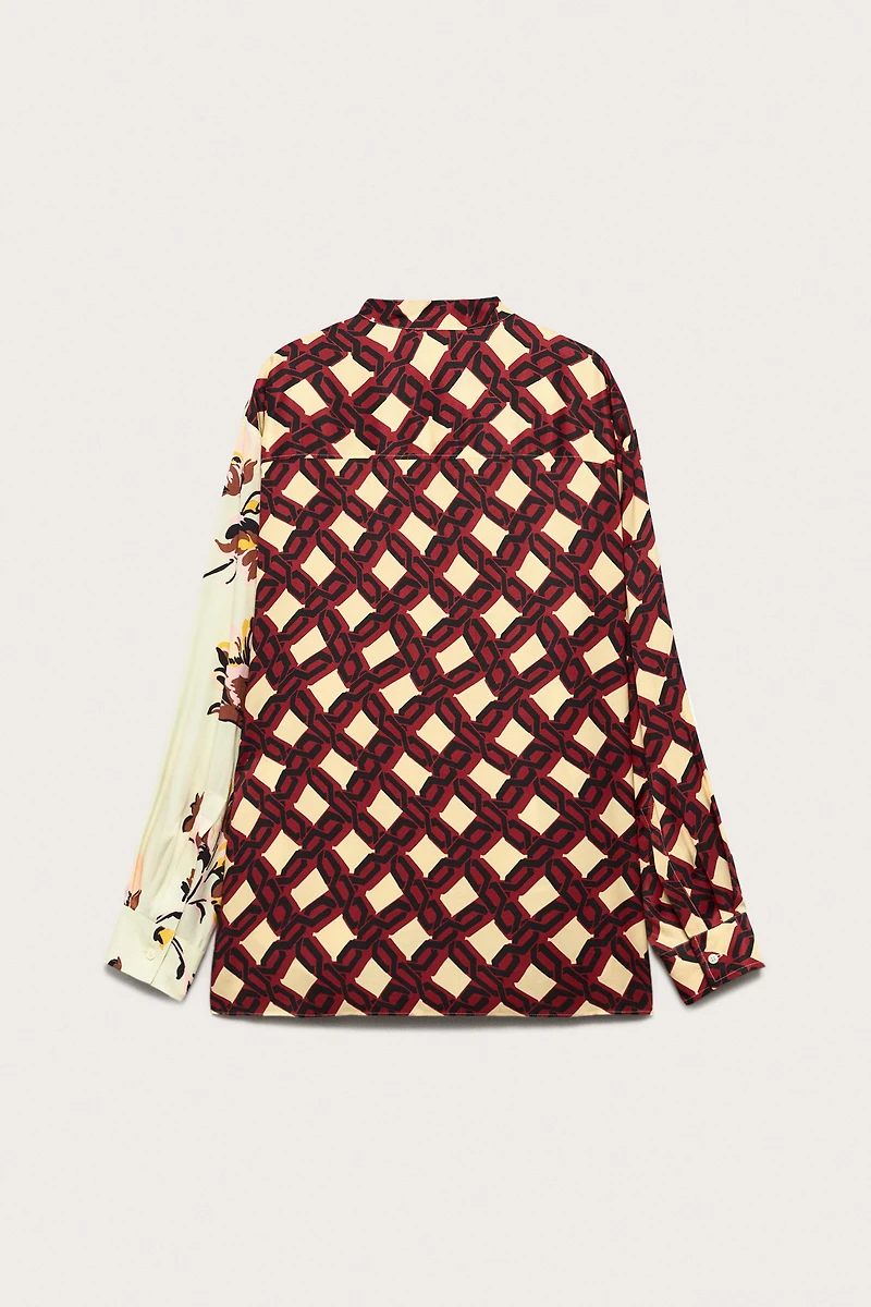 LIMITED EDITION MIXED PRINT OVERSIZED SHIRT