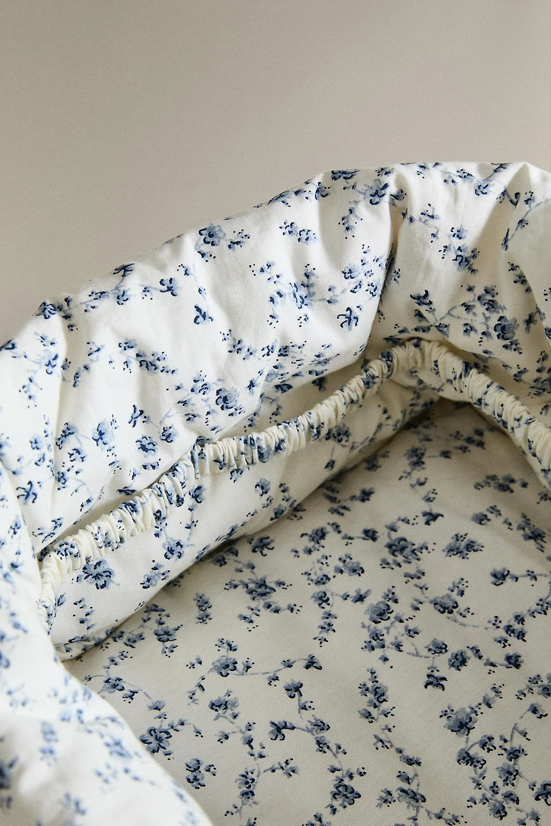RANGEMENT BÉBÉ RECTANGULAIRE FLEUR BLEUE