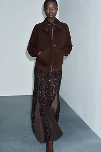 WASHED EFFECT FLEECE JACKET