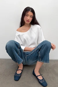 BRAIDED BUCKLE BALLET FLATS