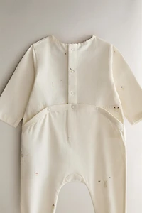 Kids Bunny and Floral Footed Romper