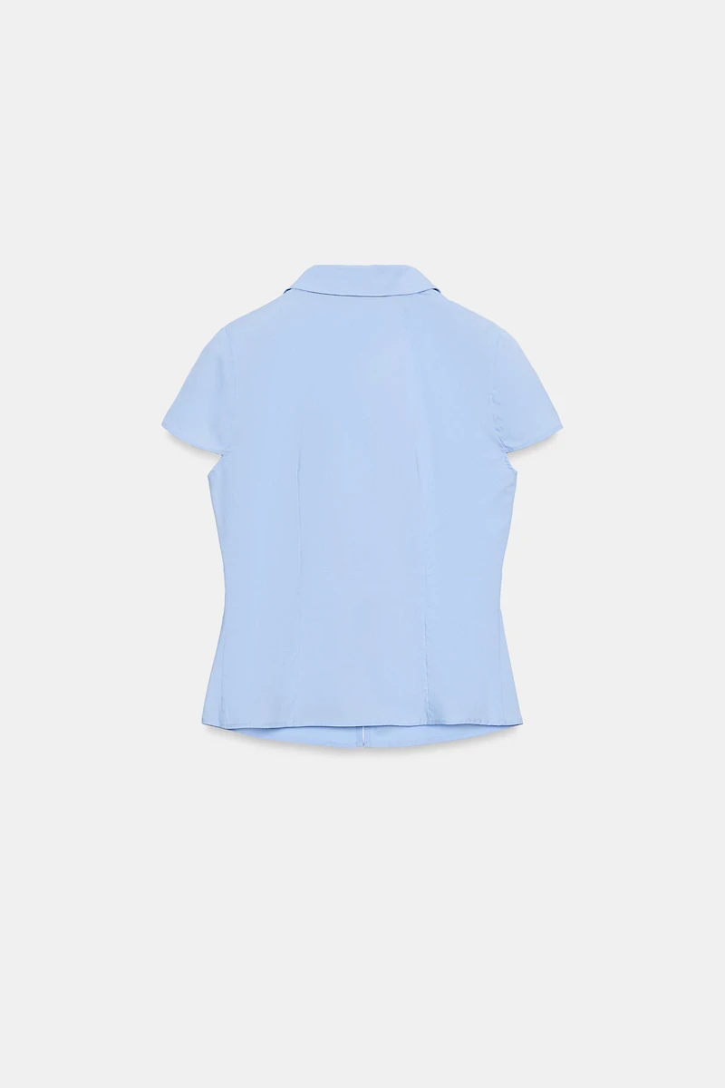 RUCHED FITTED SHIRT