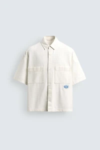 WASHED PRINT RELAXED FIT SHIRT
