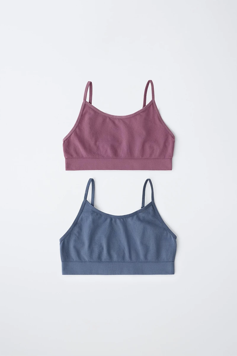8-14 ANS / LOT DE DEUX TOPS SANS COUTURES