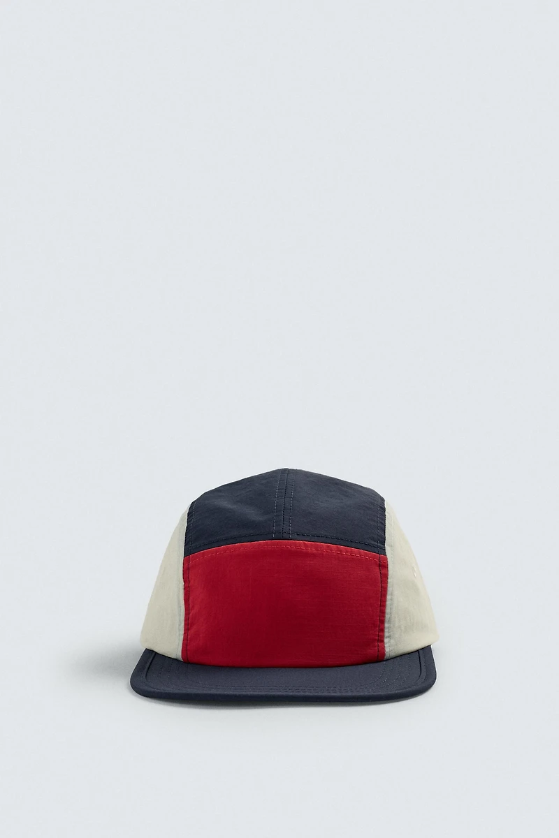 COLOR BLOCK FLAT VISOR TECHNICAL CAP