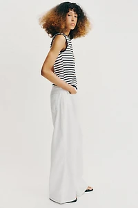 STRIPED BUTTON VEST TOP