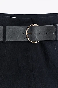 BELTED SHORTS