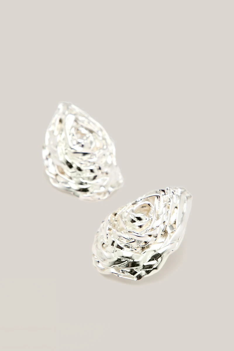 Earrings with textured basket piece - LIMITED EDITION