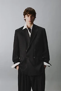 LINEN - LYOCELL DOUBLE BREASTED SUIT JACKET