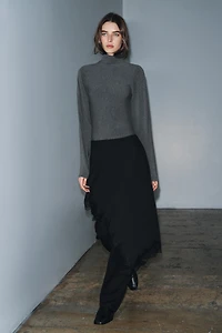 ASYMMETRIC LACE SKIRT ZW COLLECTION