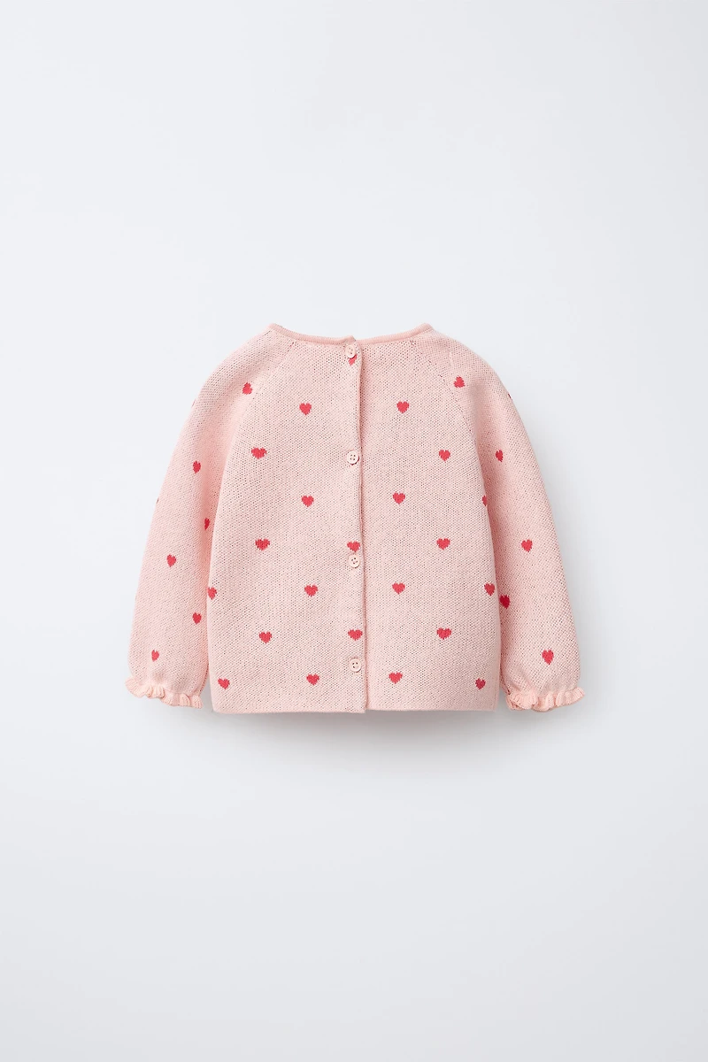 HEART KNIT SWEATER