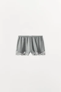 POINTELLE LACE SHORTS
