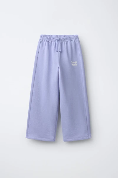WIDE LEG TEXT PANTS