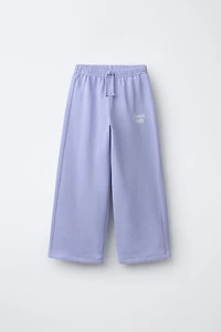 WIDE LEG TEXT PANTS