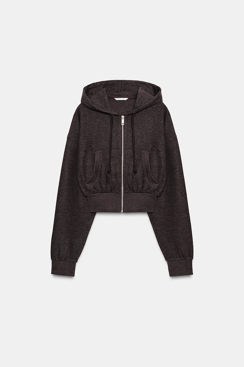 CROPPED HOODIE SWEATSHIRT