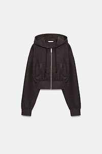 CROPPED HOODIE SWEATSHIRT