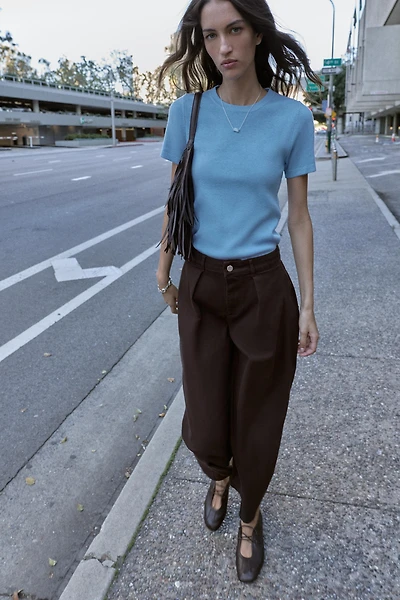 BALLOON PLEATED PANTS