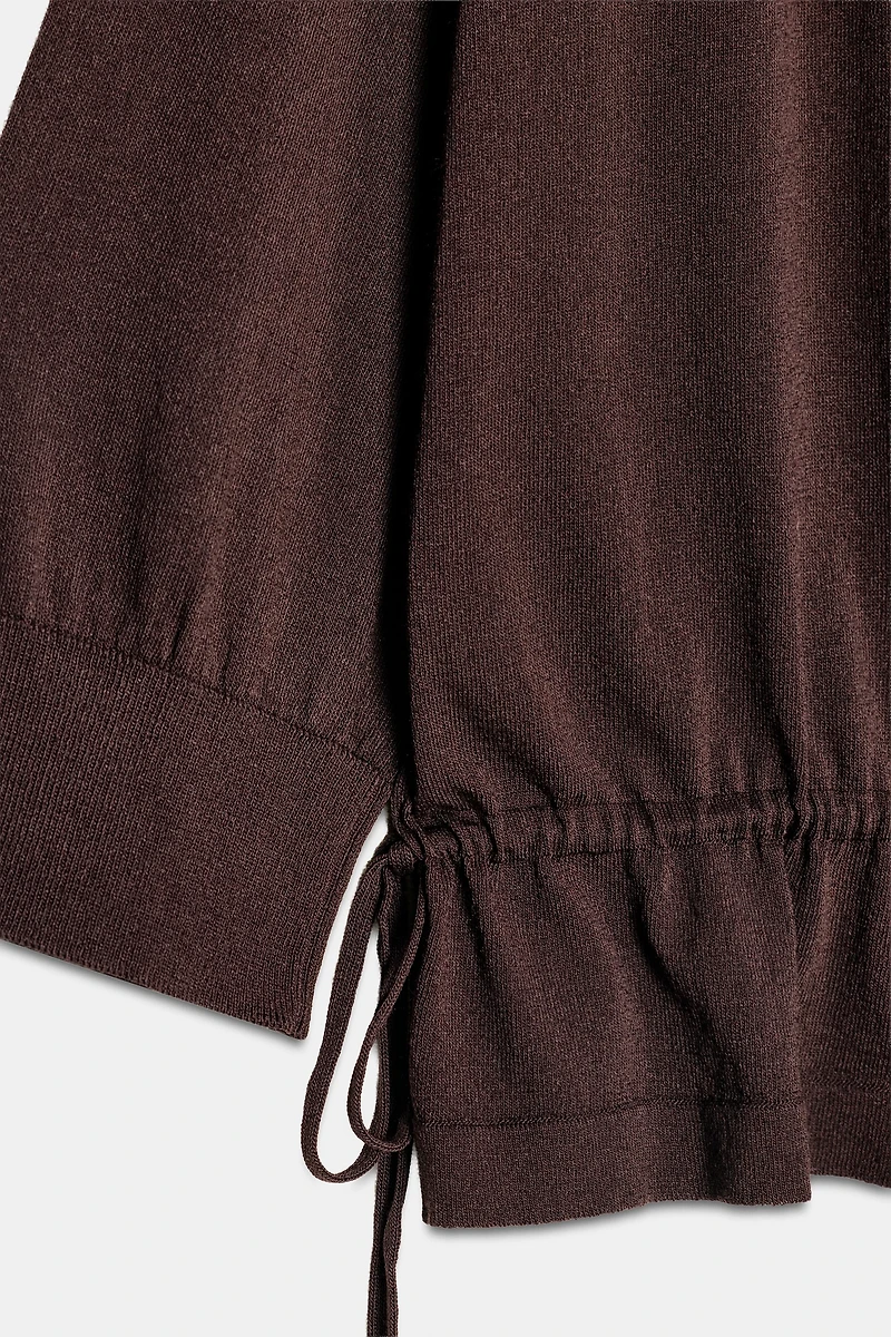 RUCHED KNIT JUMPER