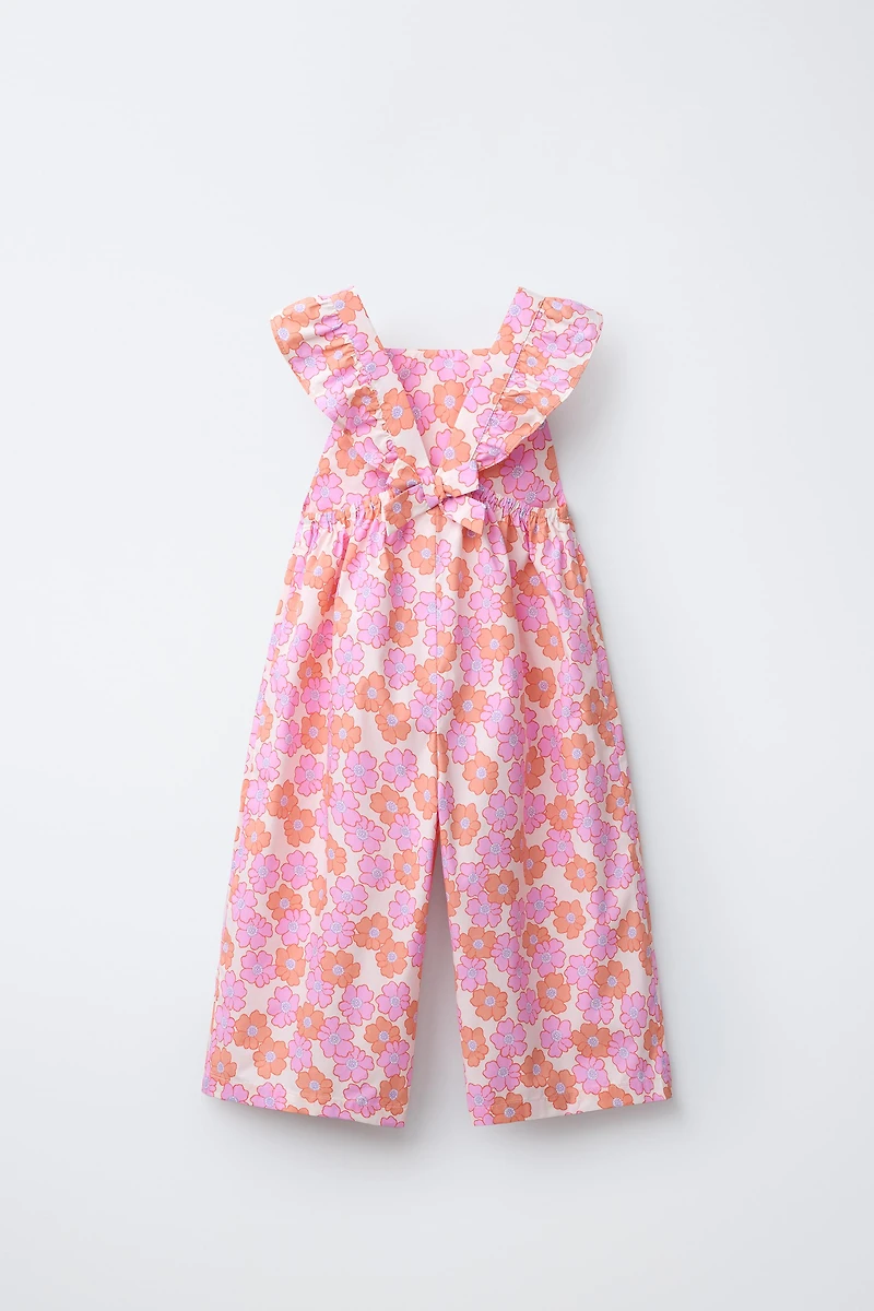 LONG FLORAL PRINT JUMPSUIT