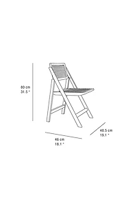 CHAISE PLIANTE BOIS ET ROTIN