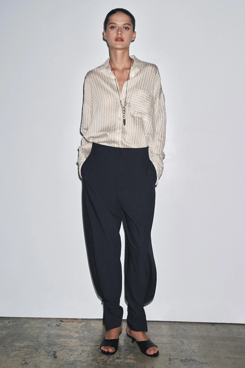 ZW COLLECTION PINSTRIPE BALLOON PANTS