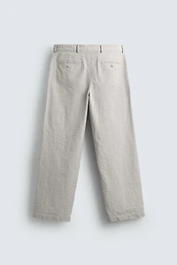 SEERSUCKER STRAIGHT FIT PANTS
