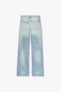 TRF MID-RISE RIPPED WIDE LEG JEANS