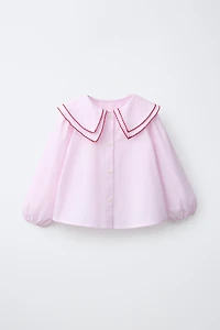 CHEMISE À RAYURES DOUBLE COL