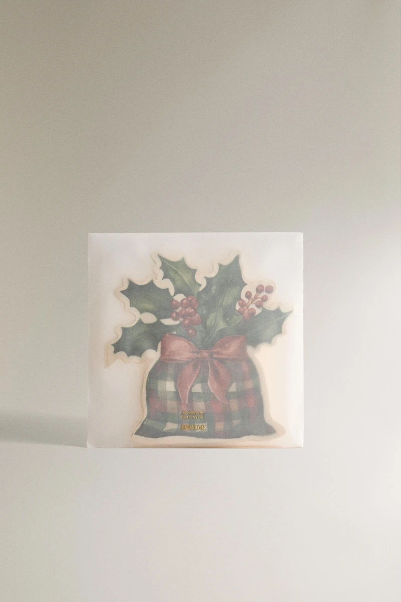 PACK SERVIETTES EN PAPIER FEUILLE DE HOUX NOËL (PACK DE 20)