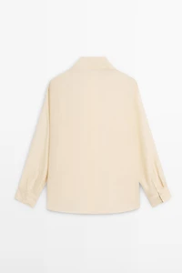 Silk shirt with button detail